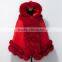 120204 cashmere cape with fox fur trim