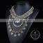 high quality vintage rhinestone chunky statement necklace tin alloy fashion women pendant necklace 6390111