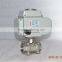 China made 3 pieces CF8 motorized ball valve