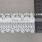 High quality lace trim embroidery eyelash in white 5cm wide 100 % polyester scallop lace trim for ladies