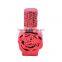 Flower rose shaped UV gel colored empty refill perfume glass spray bottle with metal alloy cap