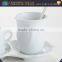 The two connected blank ceramic coffee cup plate set