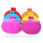 Hot Sale Eco-friendly colorful custom made shaped silicone candy colored purse