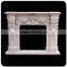 Europe style home decoration marble fireplace mantel with flowers