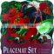 Beautiful Speial shape Table mat & coasters set,PP, Factory direct supplier
