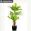 Green decorative artificial banana tree plastic banana plants