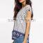 100% polyester rounded hem girls full print t shirt