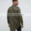 Hot Sale Long Sleeve Point Collar Curved Hem Mens Pre-Shrunk 100% Cotton Lightweight Breathable Relaxed Fit Casual Shirts