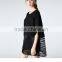 Woman pleat round neck flower splicing loose dresses wholesale