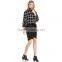MGOO Latest Design Plain Pleated Knee Length Skirt For Ladies Magic Ruched Wrap Skirt China 15144A014