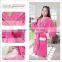 Women hot pink hooded adult bathrobe brand bathrobe fabric