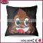 emoticon emoji embroidered sequin pillow cushion cover