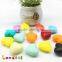 Colourful Heart shaped Food Grade Silicone Teething Beads For Baby