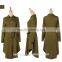 cottonmuslim dress loose fit/ junj twill muslim abaya kaftan set dress/contrast islamic muslim women dress two piece set