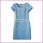 Future-proof Short Sleeves Optional Color Yarn Dyed Cotton Fabric Dress