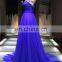 China supplier night ball gown evening dress with embroidered breast flower