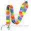 custom colored Nylon rainbow lanyard for key