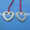 Metal Heart Shaped Hanging Ornaments for Christmas Tree