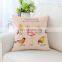 i@home Flamingo cartoon printing lumbar back pillow cushion cover for sofa