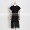 Patchwork Mesh Casual Dress Women Summer Fashion Clothes