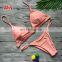 2019 summer Women Two Pieces Swimsuit Beautiful Girls Hot Thong Bikini Red Color Sexy Bra and Bikini Sets