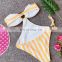 Special Cute Out One Piece Swimsuit Sexy Monokini Bodysuit Striped Bath Suits