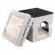 RTS Modern home furniture linen fabric footrest beautiful ottoman nice design for pet cat