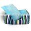 Dog Stripes Print Canvas Dog Bed Pet Memory Foam Pet Bed