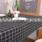 Stone washed Square luxury table cover 100% Flax Natural linen Plaid Pattern Table Clothes For banquet use
