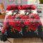 3D Rose Flower Bedding Set Reactive Printing 100% Polyester Duvet Cover Set