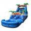 Blue Palm Tree Inflatable Water Slide