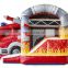 Firetruck Bounce House Kids Jump Bouncer Inflatable Bounce Castle with Slide