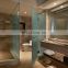 Tempered acid etched glass shower doors frosted shower room glass panels