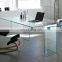 Modern Stainless Steel Base Round Dining Table Tops Glass