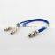 R Male to 2R Female RCA Cable OD3.8mm Blue Wires with Spring Protect
