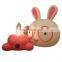 Lovely EU plug plastic baby bedroom lamp animal led night light rabbit sleep luminaria for kids