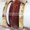 New Designer Wooden Bangle with Brass Framing For Women 10864