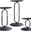 Morden Black Candle Holders for Pillar LED Candles Set of 3 Candelabra with Iron-3.5