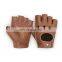 Handlandy Cow Leather Motorsports Men's Fingerless Driving Fitness Motorcycle Bike Gloves cycling gloves half finger