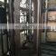 apartment decorative metal frame special flower scrolls design security back and front wrought iron single swing door for home