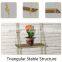 Rustic Wall Mounted 3 tiers Floating Corner Shelves