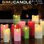 Christmas LED Candle with Timer and Realistic Flame, with USA and EU Patent