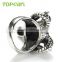 Topearl Jewelry Latest Design Stainless Steel Ring Goat Head Ring Animal Ring for Men MER443