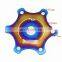 AOSU Universal Auto Car 6 Holes Baking Blue Steering Wheel Center Cap Cover With Bolts