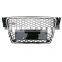 Front grill for Audi A4 A4L material black RS4 radiator center honeycomb S4 grill quattro style 2005 2006 2007