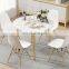 Nordic Wholesales Mdf Round Dining Table Set Furniture Modern Dine Room Chaires Dining Tables Coffee Table