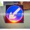 Hot sale customized Li battery built-in aluminum solar LED flashing traffic sign