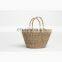 Vintage High Quality Seagrass HandBag, Natural Beach Bag, Tote Bag Round Straw Summer basket Vietnam Supplier