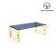 Tiptop high polishing stainless steel frame living room table golden chrome marble top coffee table