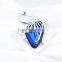 Silver plated Wedding invitation Blue body of the swan Crystal Rhinestone Brooch Wholesale